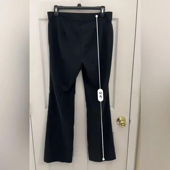 Eileen Fisher System Refined Tencel Pants Straight Leg Size 6 Black Business - Picture 6 of 8